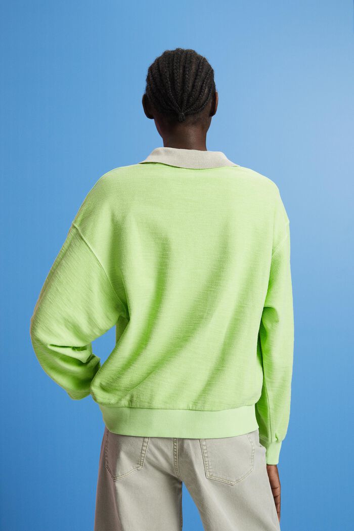 Sweatshirt mit Struktur, CITRUS GREEN, detail image number 3