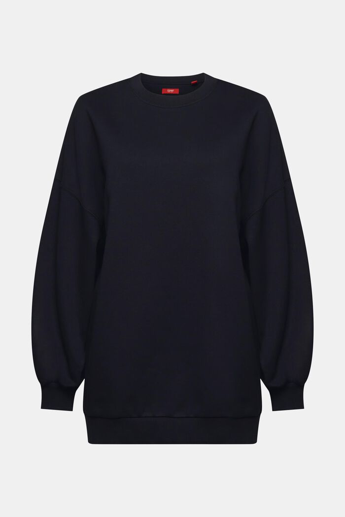 Fleece-Sweatshirt mit Rundhalsausschnitt, BLACK, detail image number 6