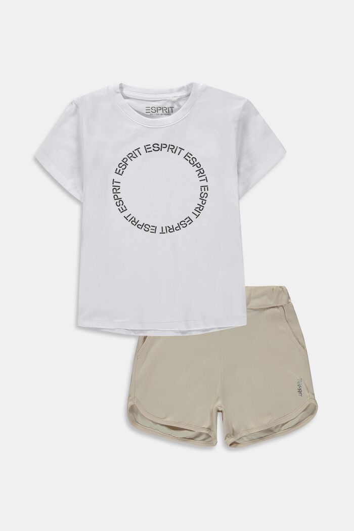 Gemischtes Set: T-Shirt und Shorts, WHITE, detail image number 0