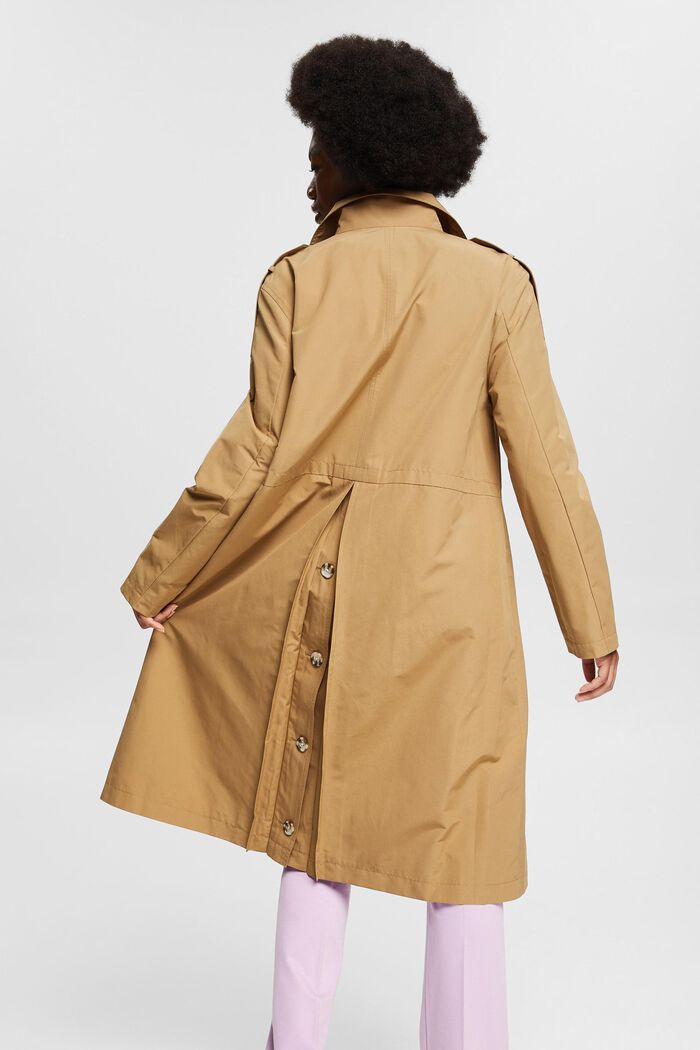 Recycelt: Trenchcoat mit Baumwolle, OLIVE, detail image number 3