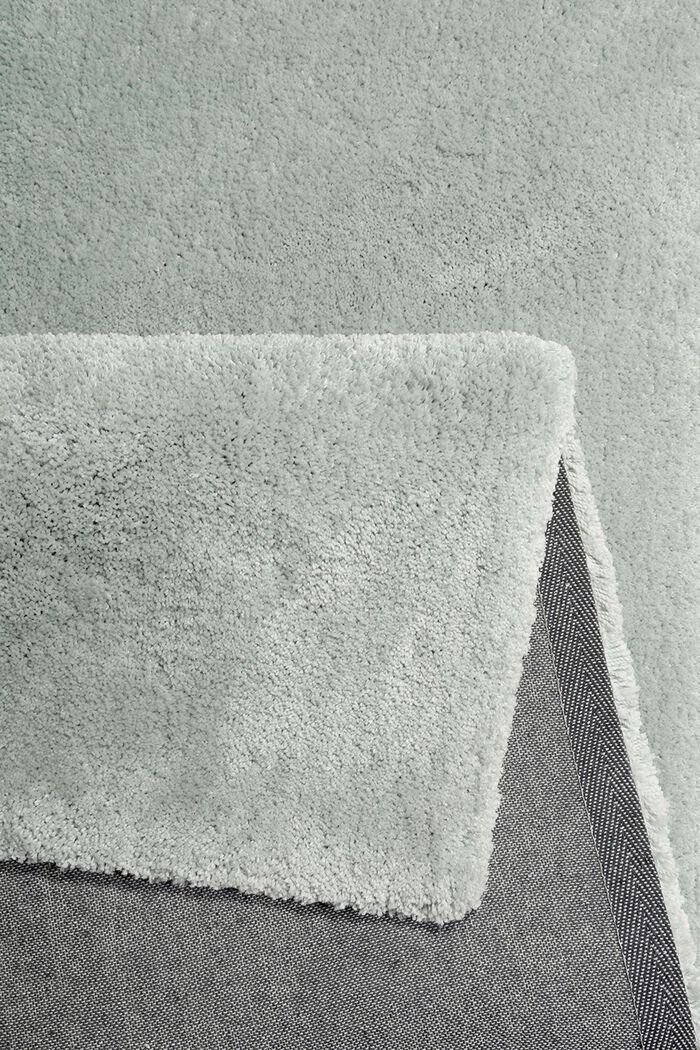 Hochflor-Teppich im unifarbenen Design, JADE GREEN, detail image number 3