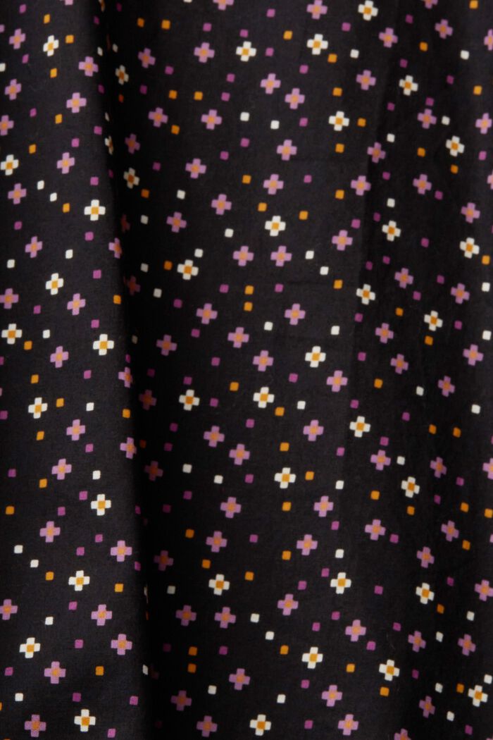 Bluse mit Muster, organische Baumwolle, BLACK, detail image number 4