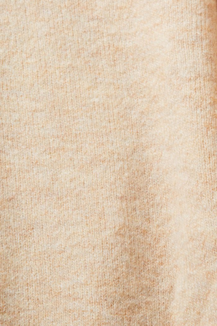 Pullover mit Stehkragen aus Baumwollmix, SAND, detail image number 5