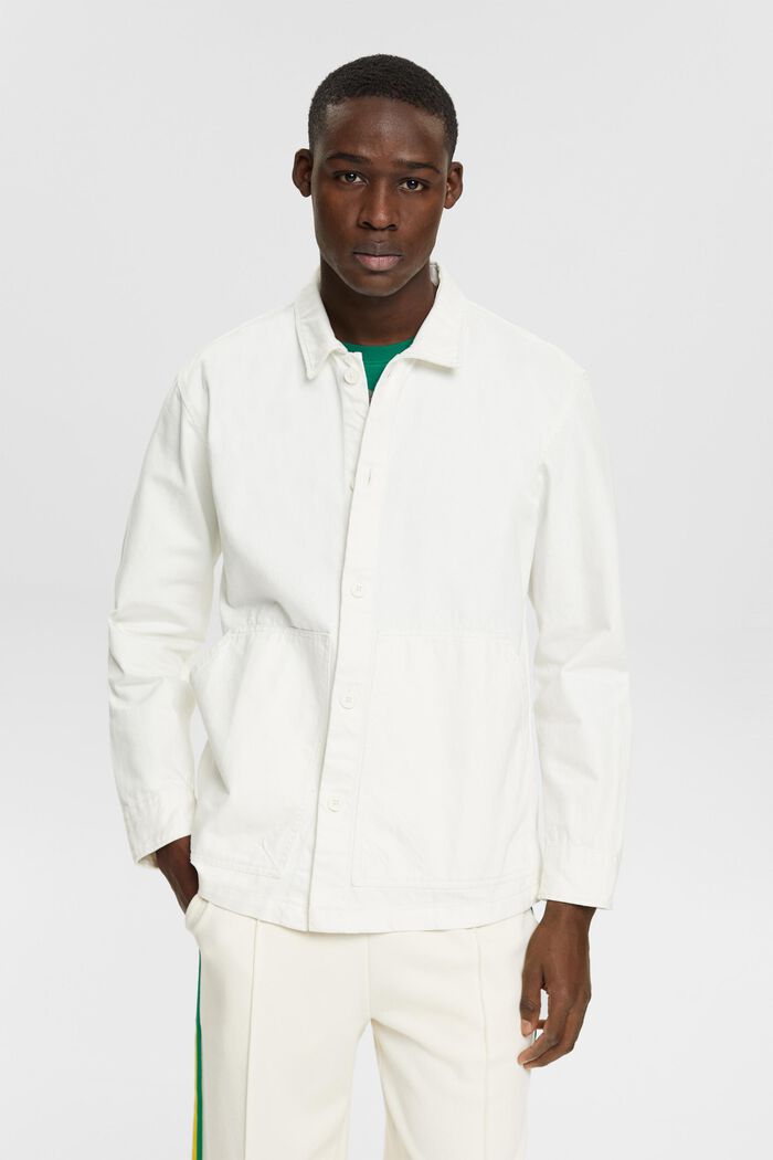 Overshirt aus Bio-Cotton-Qualität, OFF WHITE, detail image number 0