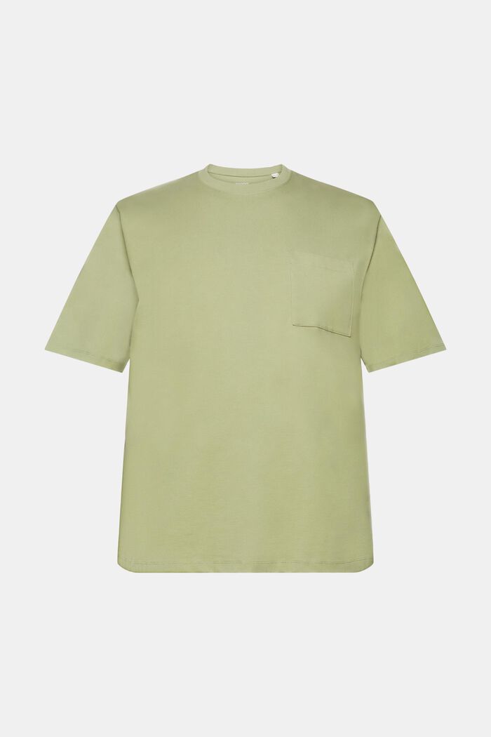 Jersey T-Shirt, 100% Baumwolle, LIGHT KHAKI, detail image number 7