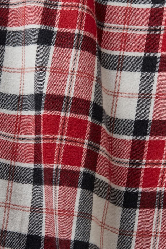Karo-Nachthemd aus Flanell, RED, detail image number 5