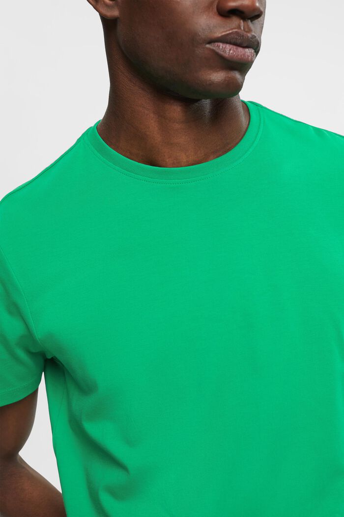 Pima-Baumwoll-T-Shirt im Slim Fit, GREEN, detail image number 2