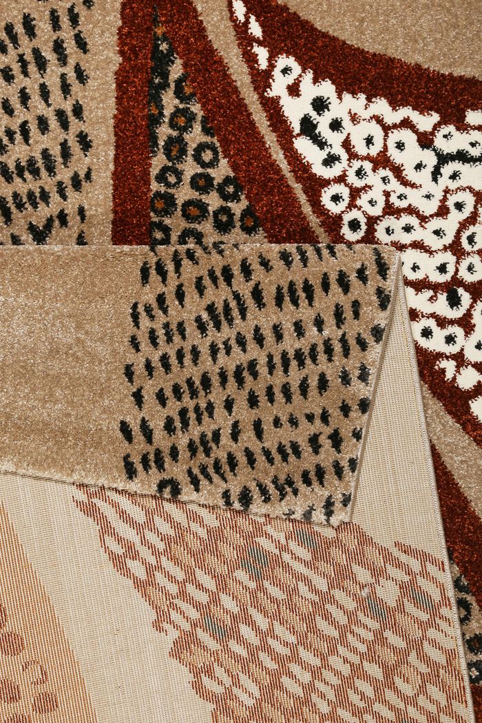 Kurzflor-Teppich mit Natur-Muster, RUST BROWN, detail image number 2