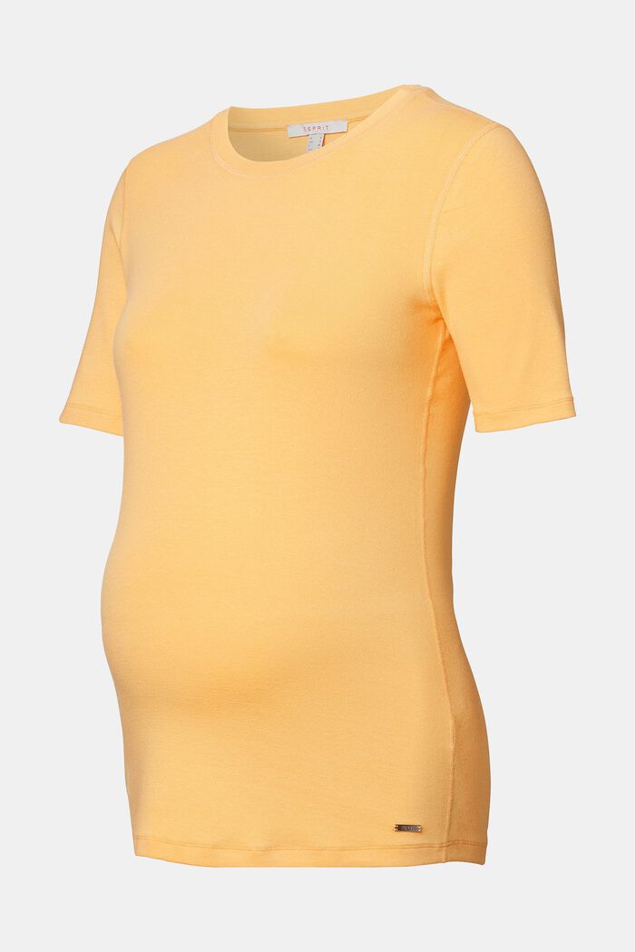 Stretch-Shirt mit Organic Cotton, DUSTY YELLOW, overview