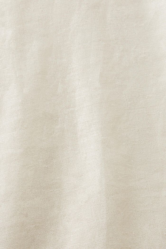 Bluse aus Leinenmix mit freiem Rücken, CREAM BEIGE, detail image number 5