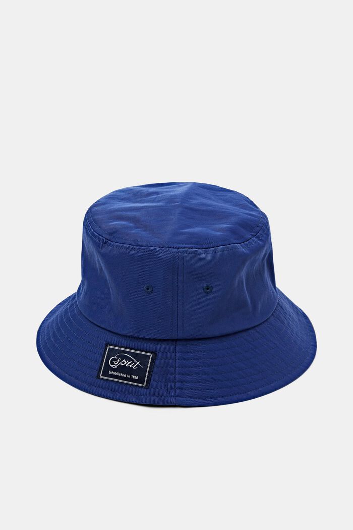 Bucket Hat aus Twill mit Logo, BRIGHT BLUE, detail image number 0