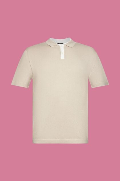 Mesh-Poloshirt aus Baumwollmix