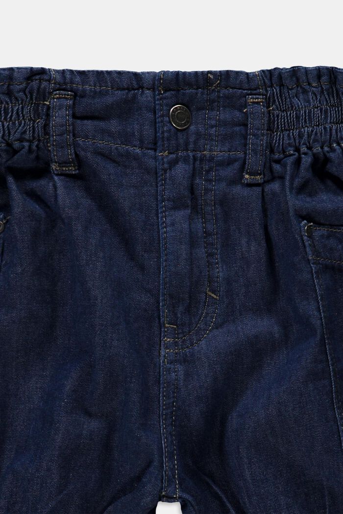 Jeans-Shorts mit Gummibund, 100% Baumwolle, BLUE MEDIUM WASHED, detail image number 2