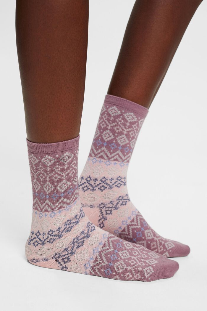 2er-Pack Norweger-Socken, Organic Cotton, ROSE, detail image number 2
