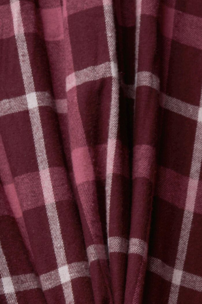 Pyjama-Set aus kariertem Flanell, BORDEAUX RED, detail image number 4