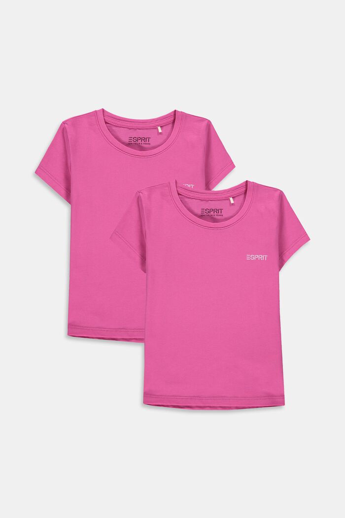 2-er-Pack T-Shirts aus 100% Baumwolle, PINK, overview