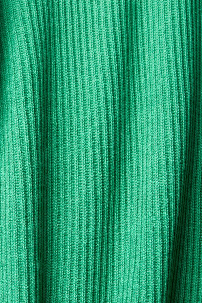 Rippstrickpullover mit Colorblocking-Details, LIGHT GREEN, detail image number 5