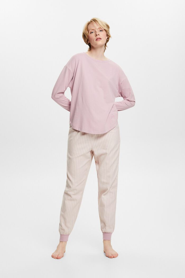 Langer Pyjama, LIGHT PINK, detail image number 0