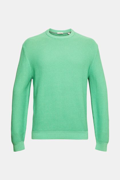 Sweater aus 100% Baunwollen, GREEN, overview