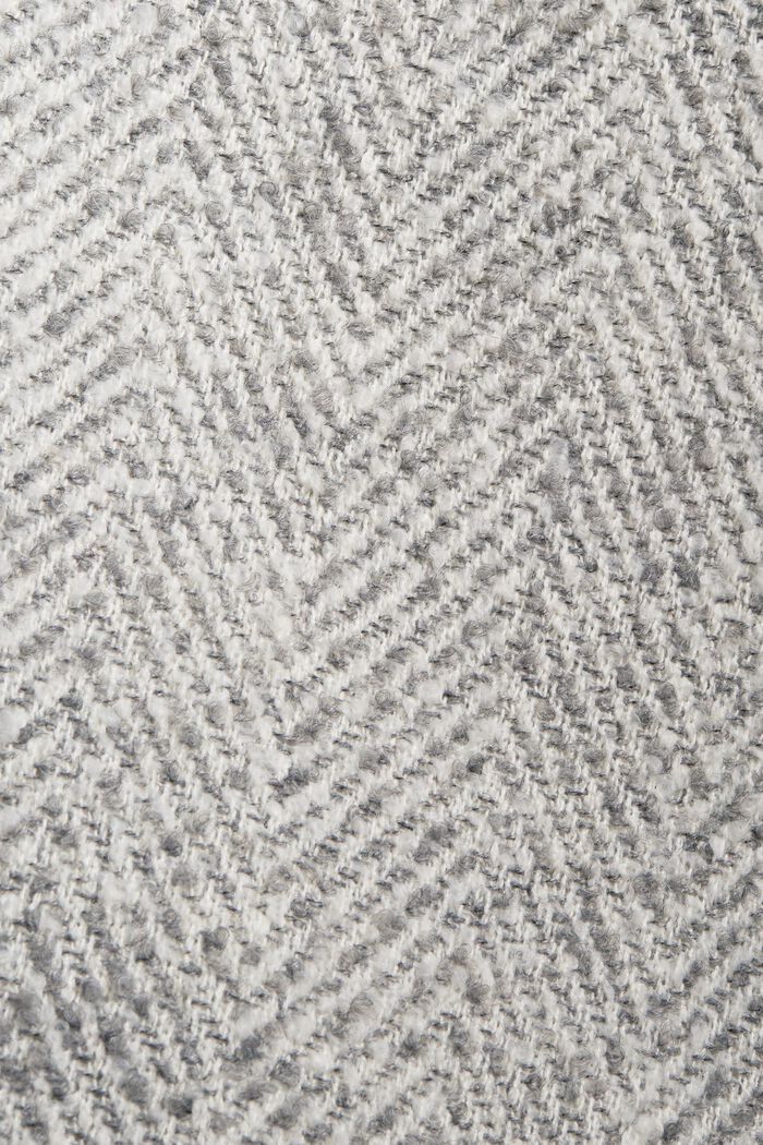 Mit recycelter Wolle: Herringbone-Mantel, LIGHT GREY, detail image number 4