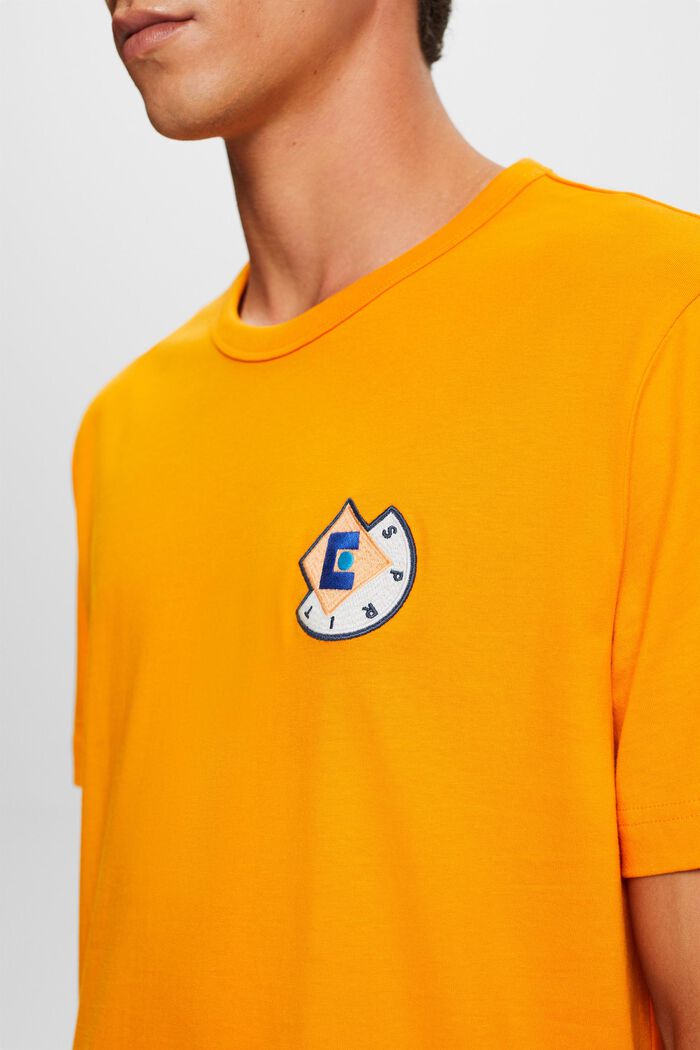 T-Shirt mit grafischem Logo, GOLDEN ORANGE, detail image number 1