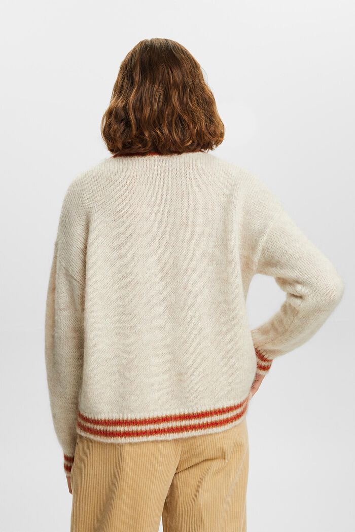 Wollmix-Pullover mit Mohair, NEW CREAM BEIGE, detail image number 3