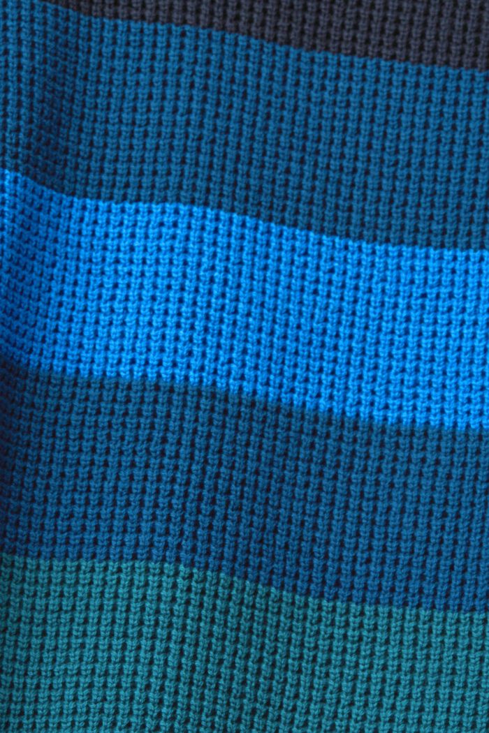 Strickpullover mit Streifen, PETROL BLUE, detail image number 5