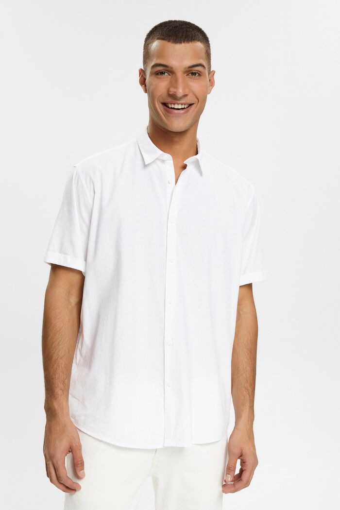 Kurzärmeliges Hemd, WHITE, detail image number 0