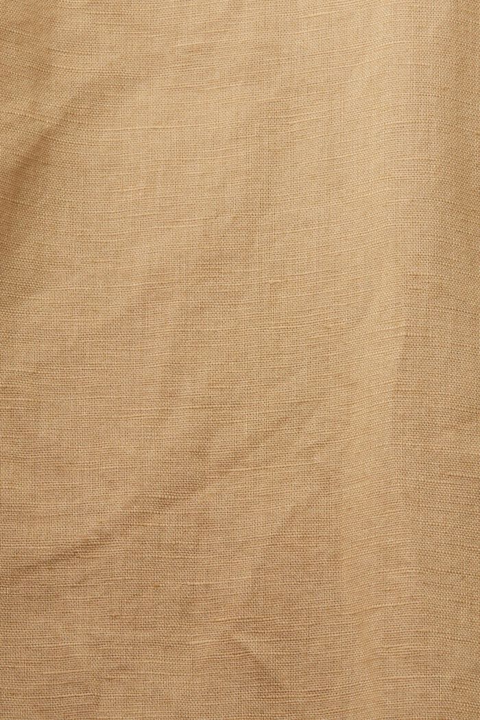Kurzärmliges Hemd aus Baumwolle-Leinen-Mix, BEIGE, detail image number 5