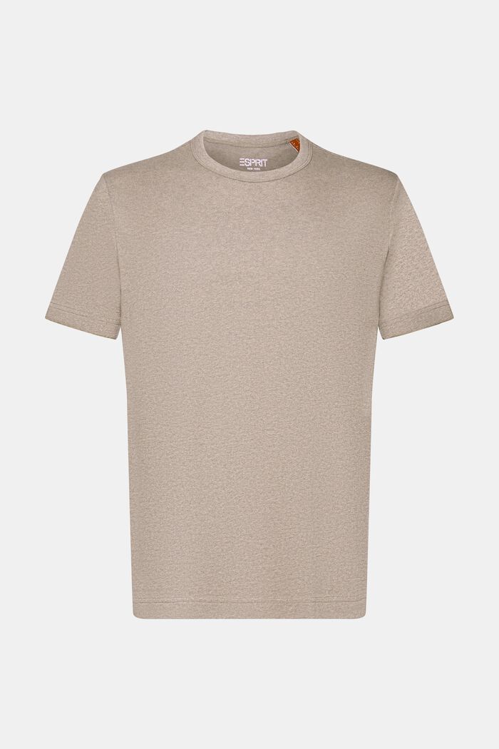 Rundhals-T-Shirt aus Jersey, Baumwollmix, LIGHT TAUPE, detail image number 6