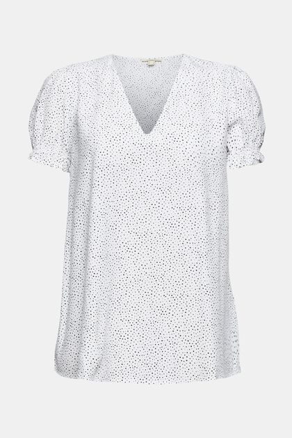 Bluse mit Print, LENZING™ ECOVERO™, NEW OFF WHITE, overview