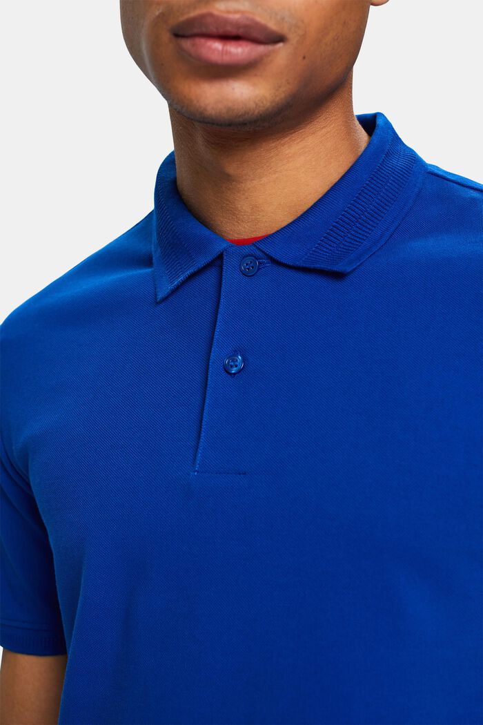 Piqué-Poloshirt aus Pima-Baumwolle, BRIGHT BLUE, detail image number 3