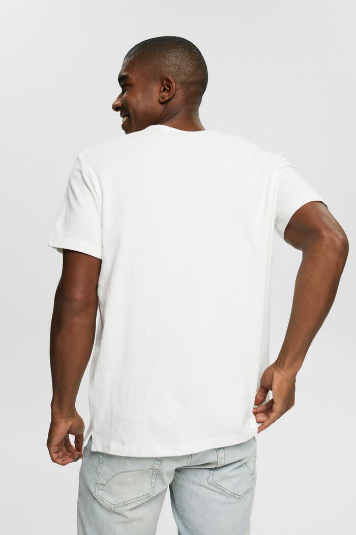 T-Shirt aus Strukturjersey, OFF WHITE, detail image number 3