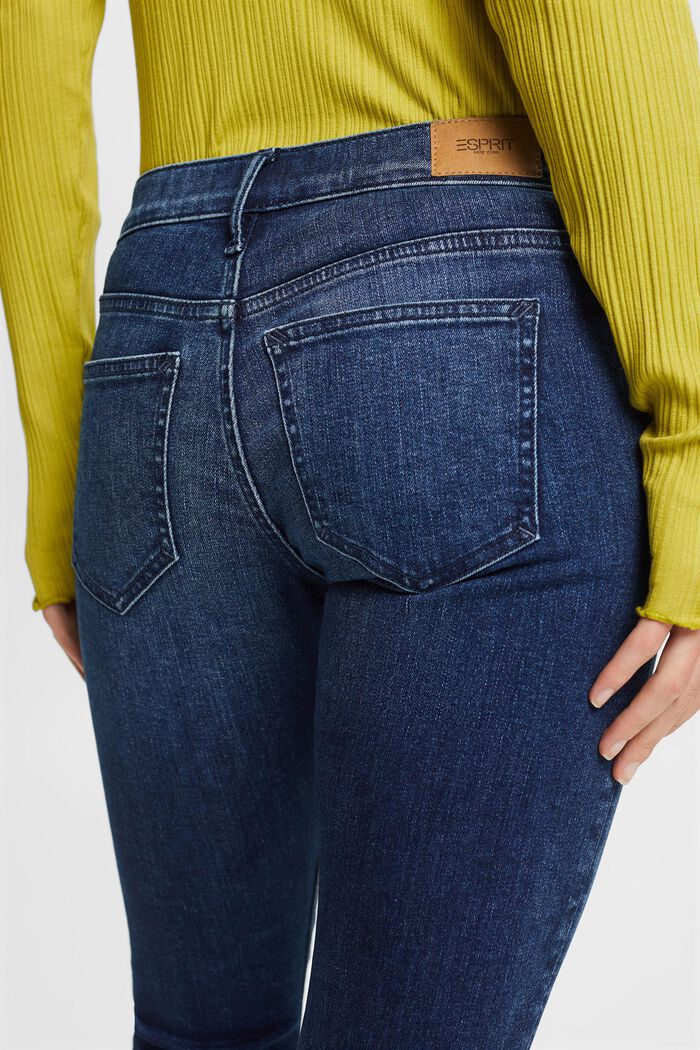 Skinny Jeans mit niedrigem Bund, BLUE DARK WASHED, detail image number 5