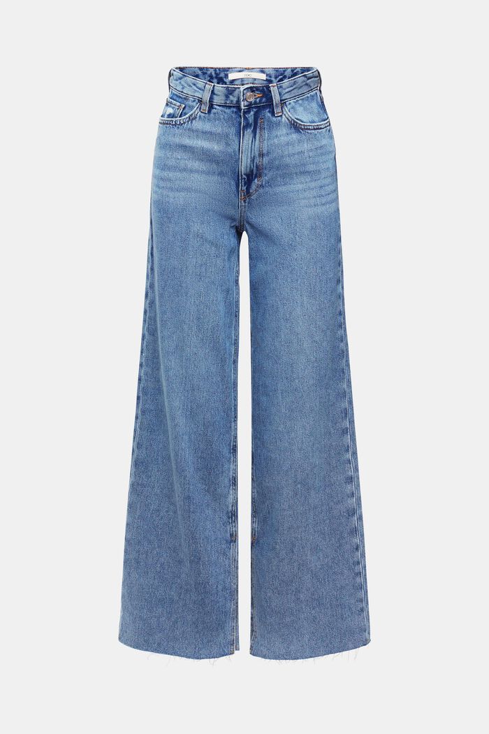 Jeans mit weitem Bein, 100 % Baumwolle