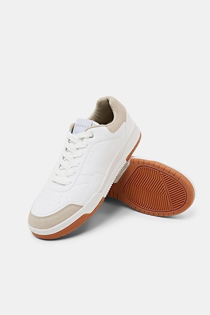 Sneakers in Lederoptik, WHITE, detail image number 6