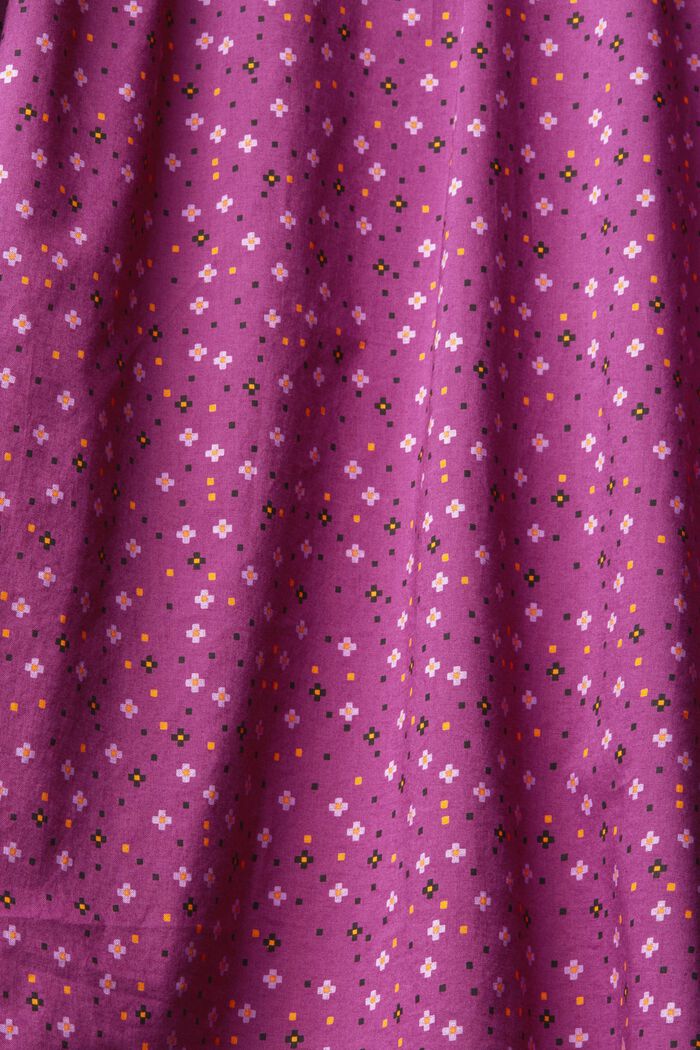 Bluse mit Muster, Bio-Baumwolle, VIOLET, detail image number 5