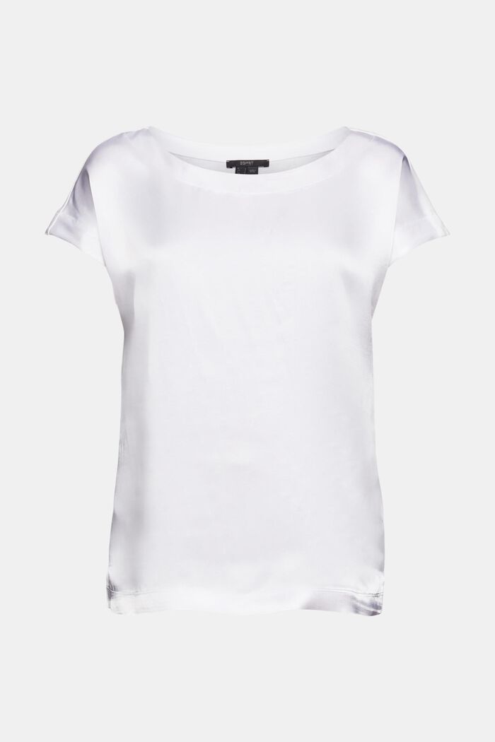 Material-Mix-T-Shirt, LENZING™ ECOVERO™, WHITE, detail image number 7