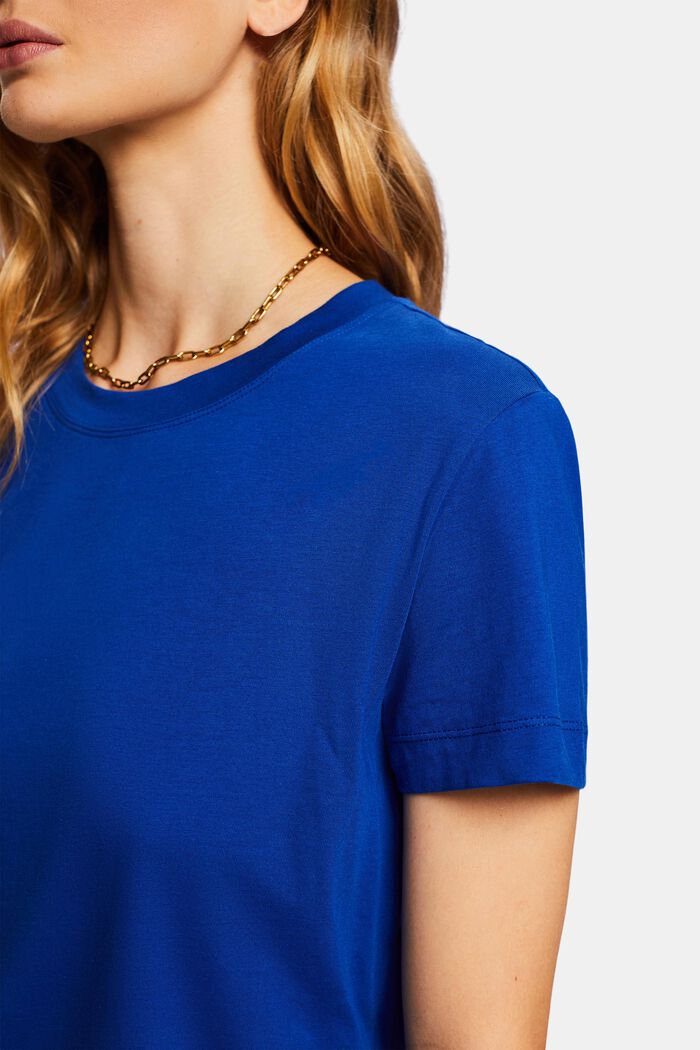 Baumwoll-T-Shirt mit Rundhalsausschnitt, BRIGHT BLUE, detail image number 2