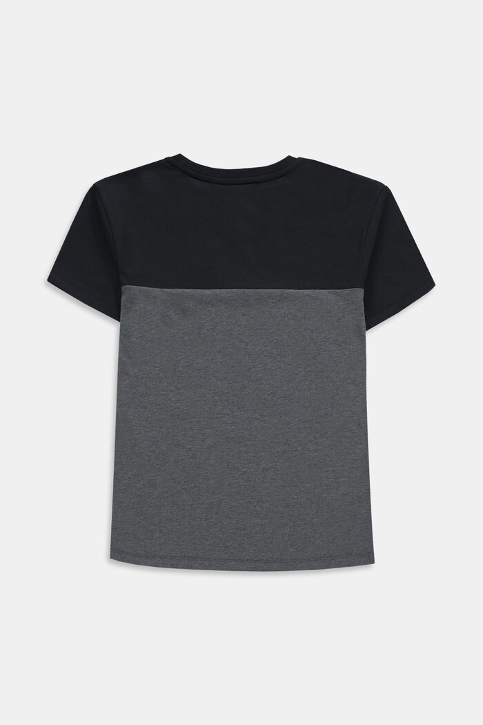 Zweifarbiges T-Shirt, BLACK, detail image number 2