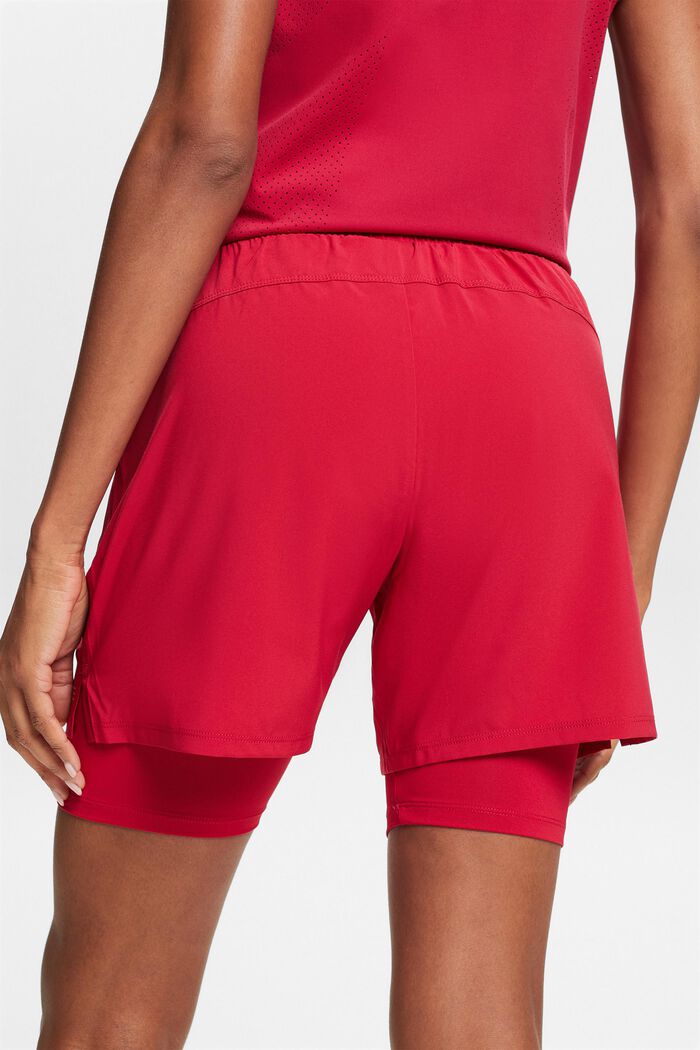 Zweilagige Active-Shorts, DARK RED, detail image number 3