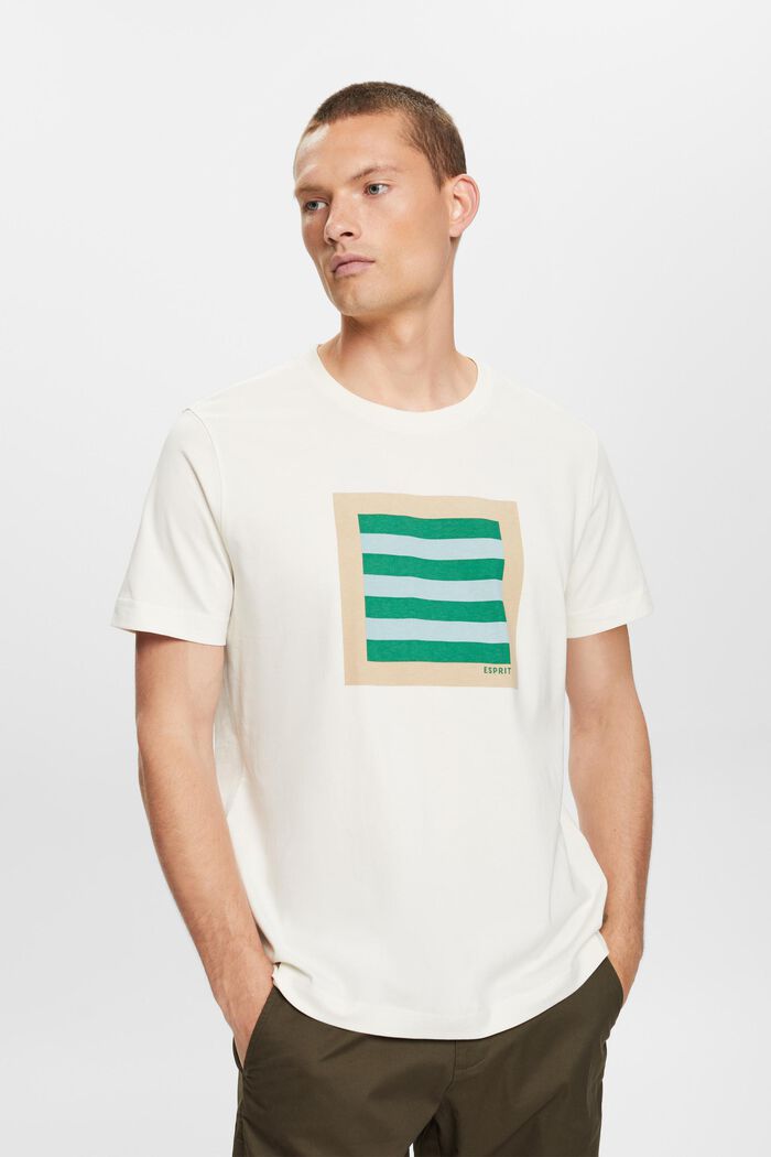 T-Shirt aus Baumwolljersey mit Grafikprint, ICE, detail image number 0