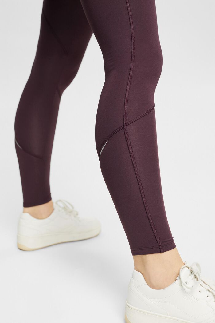 Recycelt: Active Leggings mit E-Dry, AUBERGINE, detail image number 5