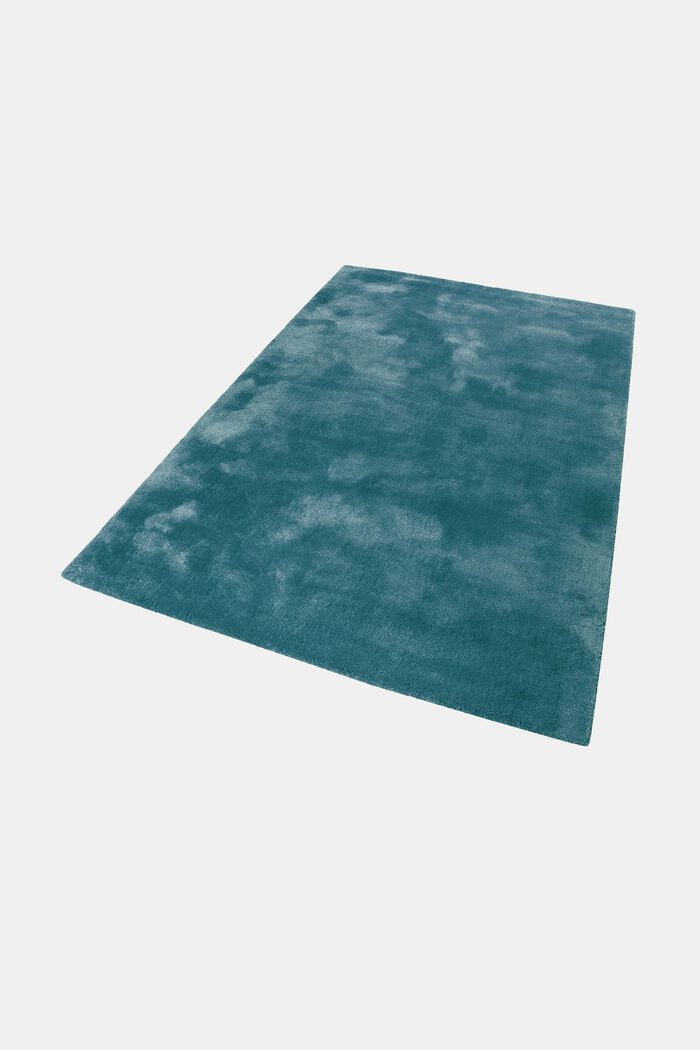 Hochflor-Teppich im unifarbenen Design, EMERALD GREEN, detail image number 2