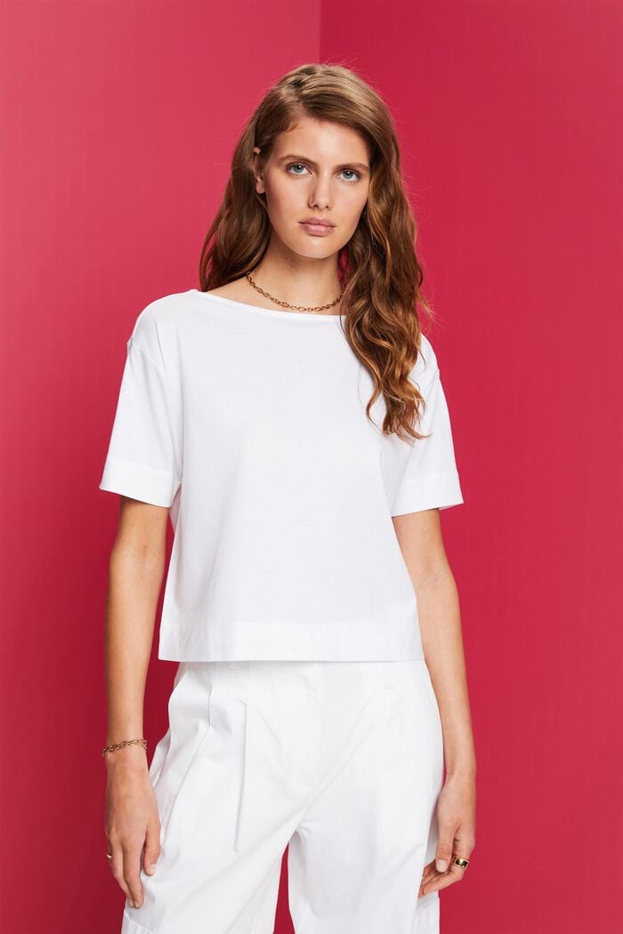 Boxy T-Shirt, TENCEL™, WHITE, detail image number 0
