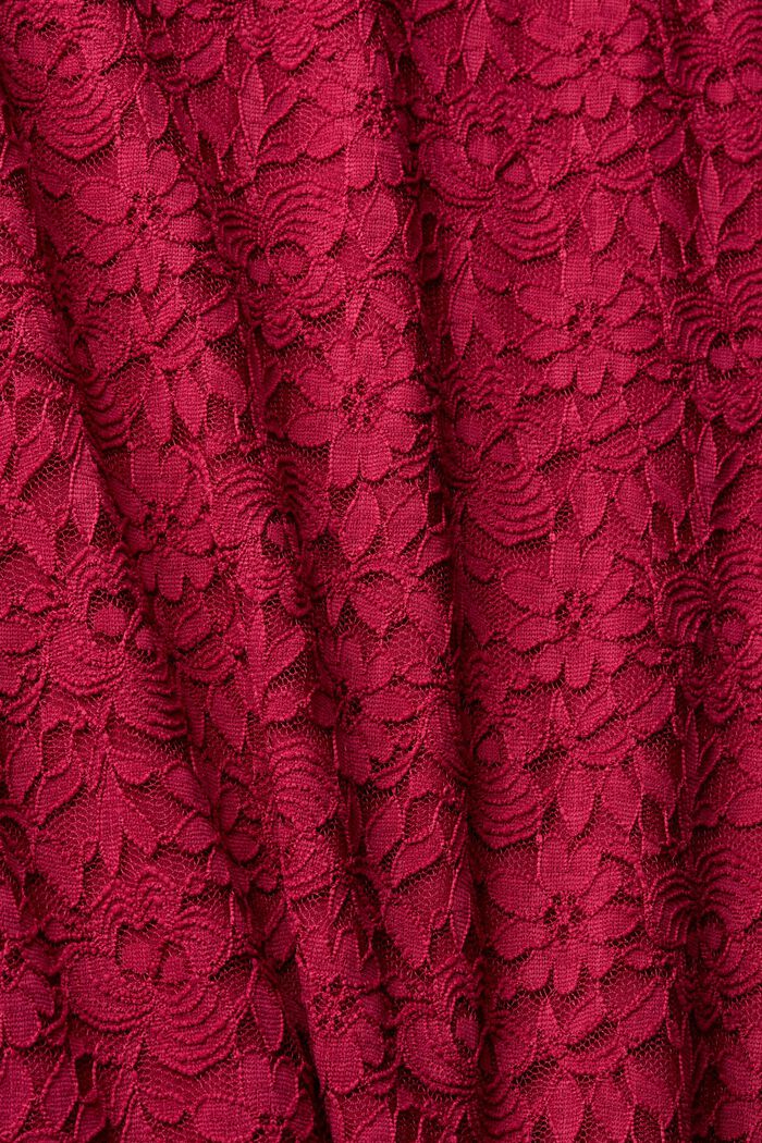 Minikleid aus Spitze, CHERRY RED, detail image number 5