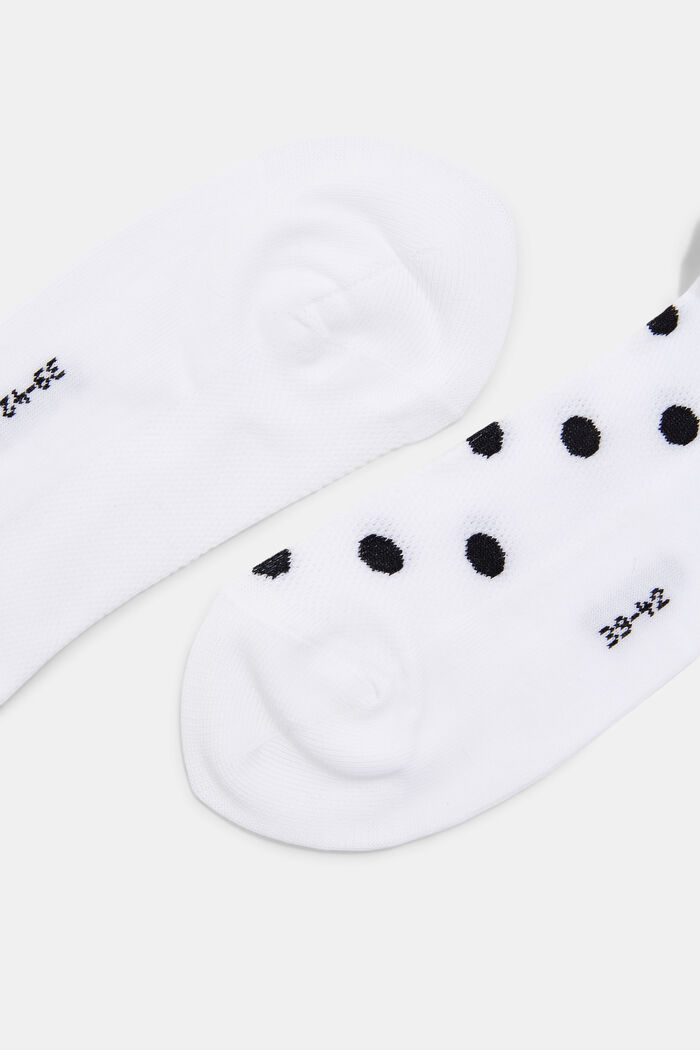 2er-Pack: Sneaker-Socken mit Tupfen, WHITE, detail image number 1