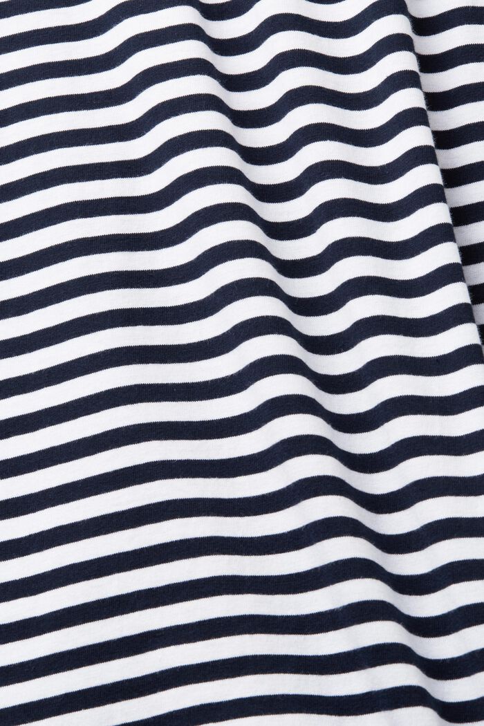 Gestreiftes Jersey T-Shirt, 100 % Baumwolle, WHITE, detail image number 5
