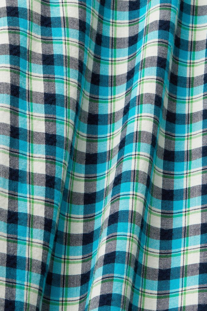 Kariertes Hemd aus nachhaltiger Baumwolle, AQUA GREEN, detail image number 6