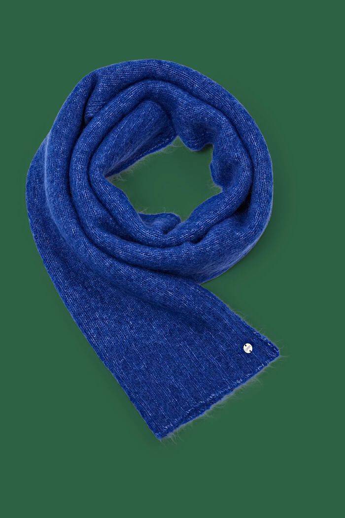 Schal aus Mohair-Woll-Mix, BRIGHT BLUE, detail image number 0